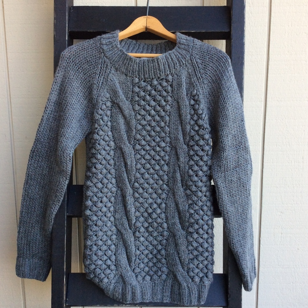 Mossimo Chunky Cable Sweater in Grey